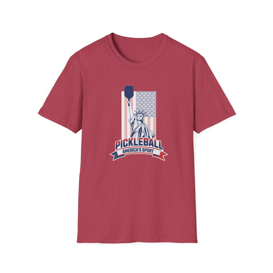 America's Sport with Flag.  Pickleball Tee.