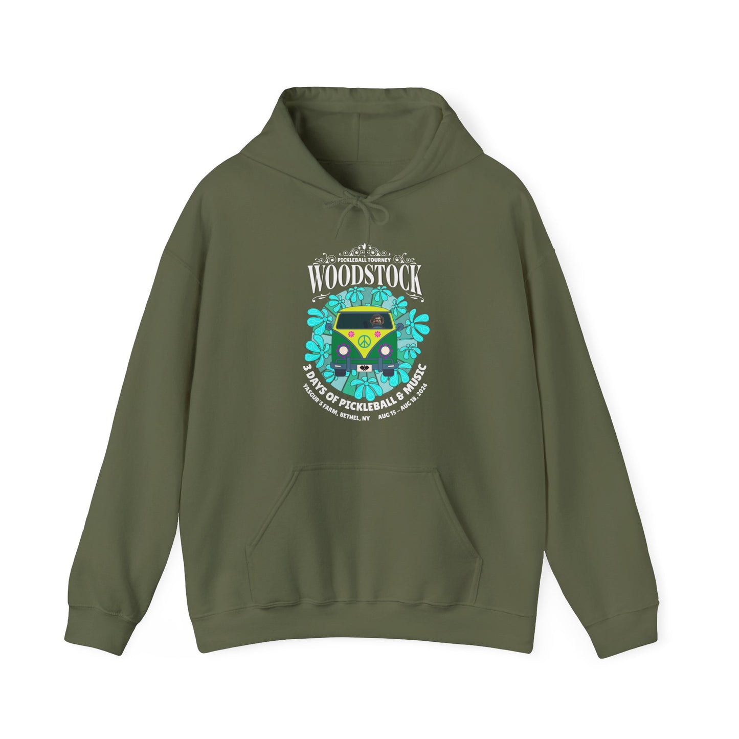 Woodstock. Three days of Pickleball and music. Unisex Heavy Blend™ Hooded Sweatshirt