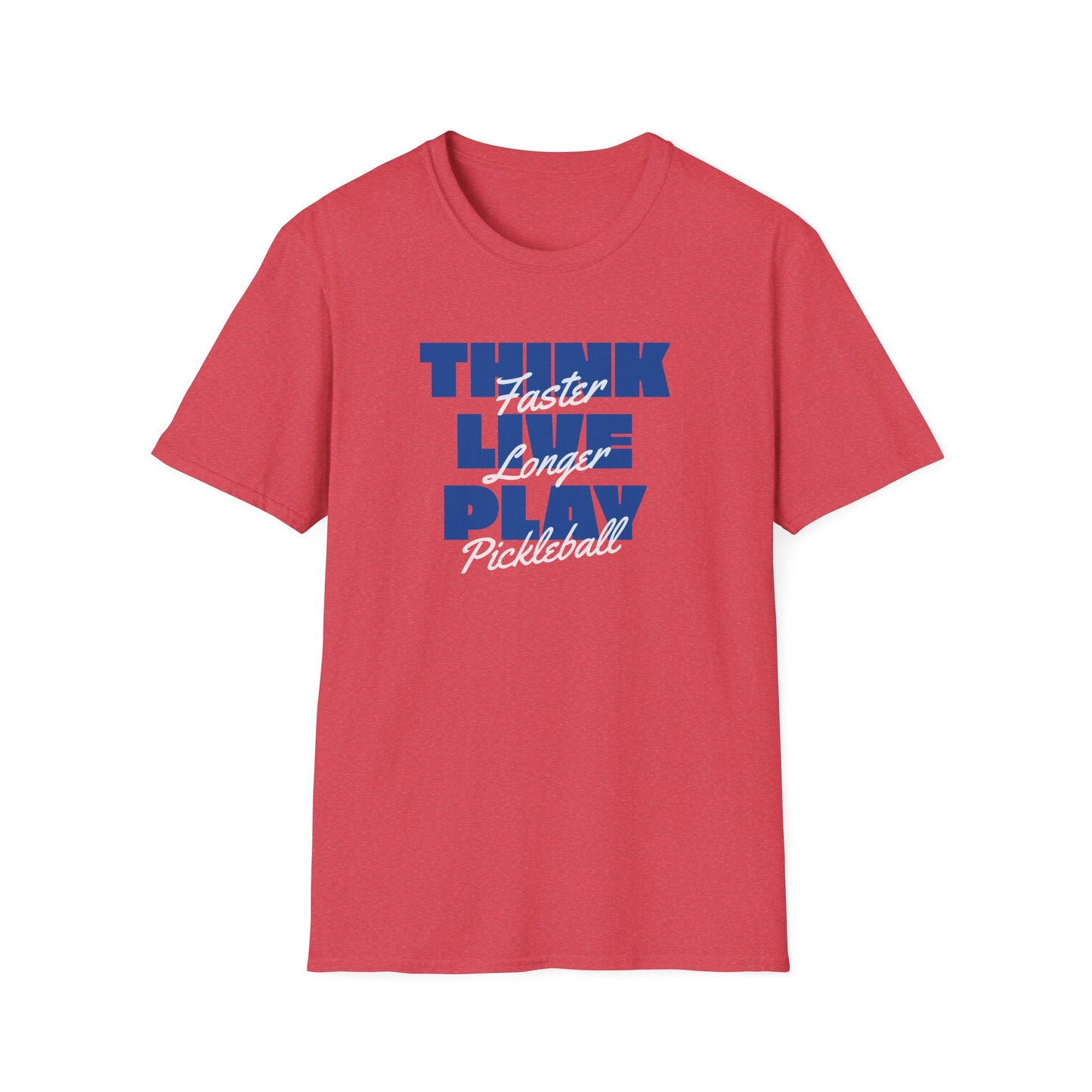 Think Faster. Live Longer. Pickleball Tee.
