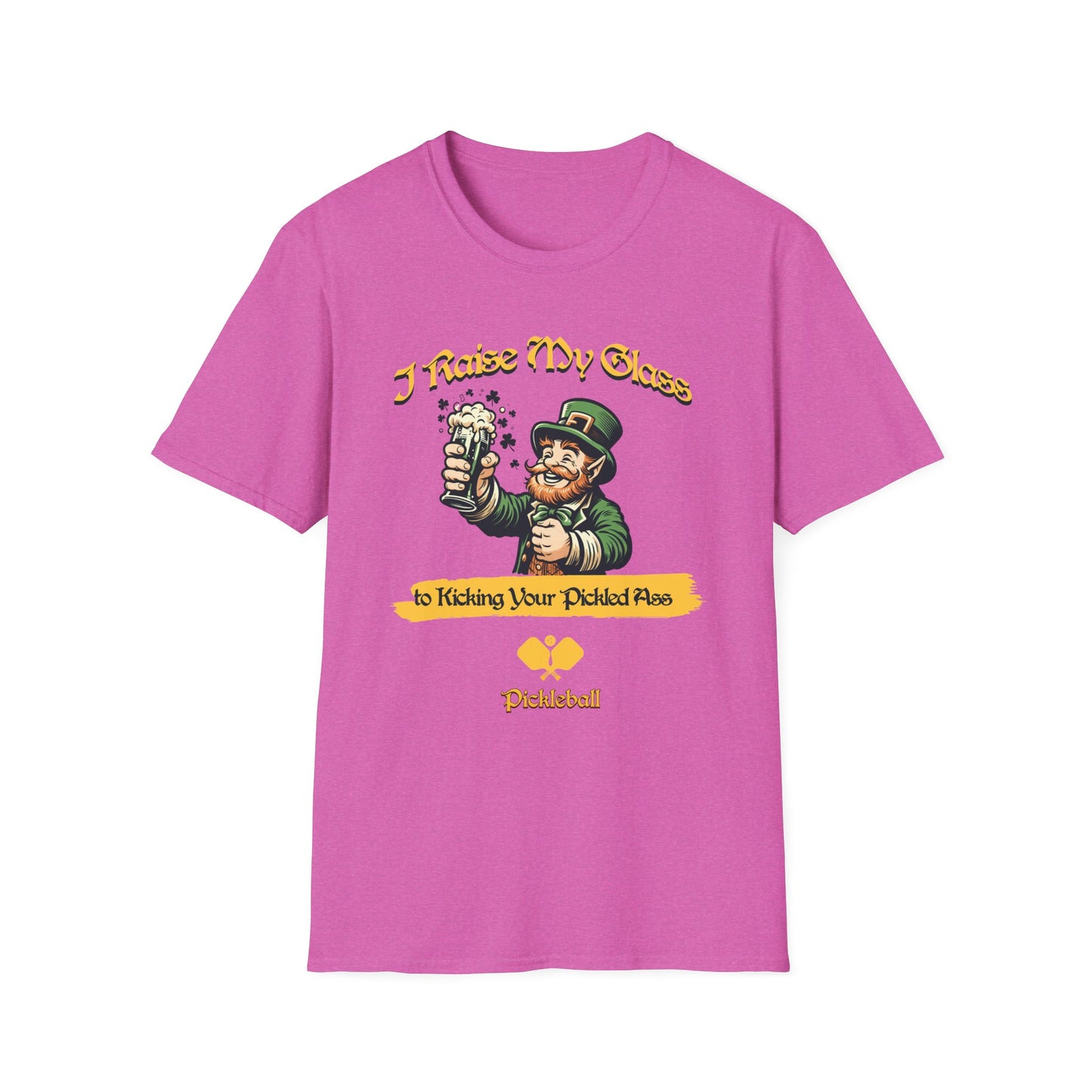 I Raise My Glass. Pickleball Tee.