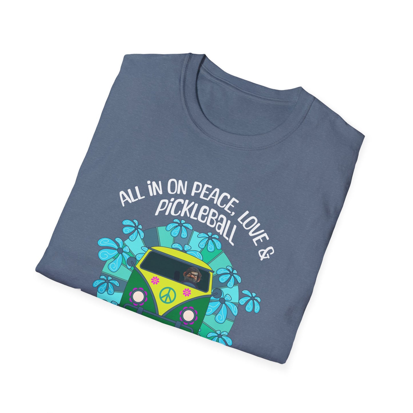 All In On Peace, Love & Pickleball. Pickleball Tee.