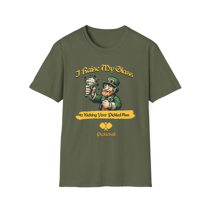 I Raise My Glass. Pickleball Tee.