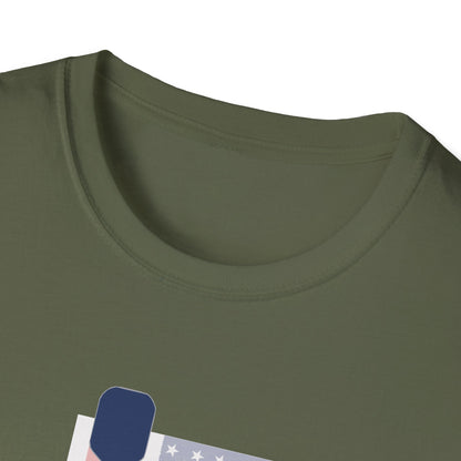America's Sport with Flag.  Pickleball Tee.