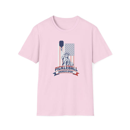 America's Sport with Flag.  Pickleball Tee.