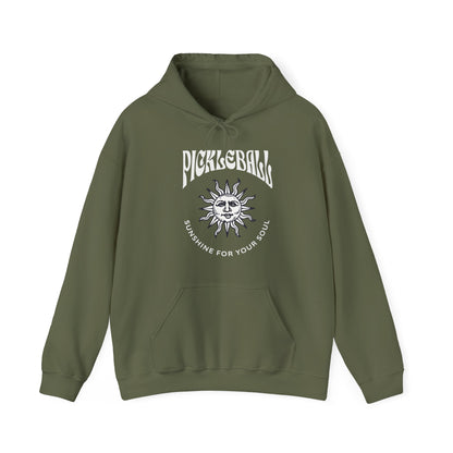 Pickleball. Sunshine for your soul. Unisex Heavy Blend™ Hooded Sweatshirt