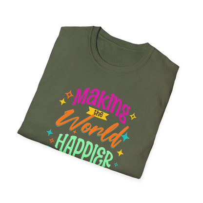 Making the World Happier. Pickleball Tee.