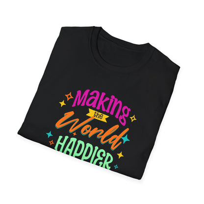 Making the World Happier. Pickleball Tee.