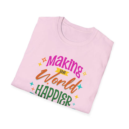 Making the World Happier. Pickleball Tee.