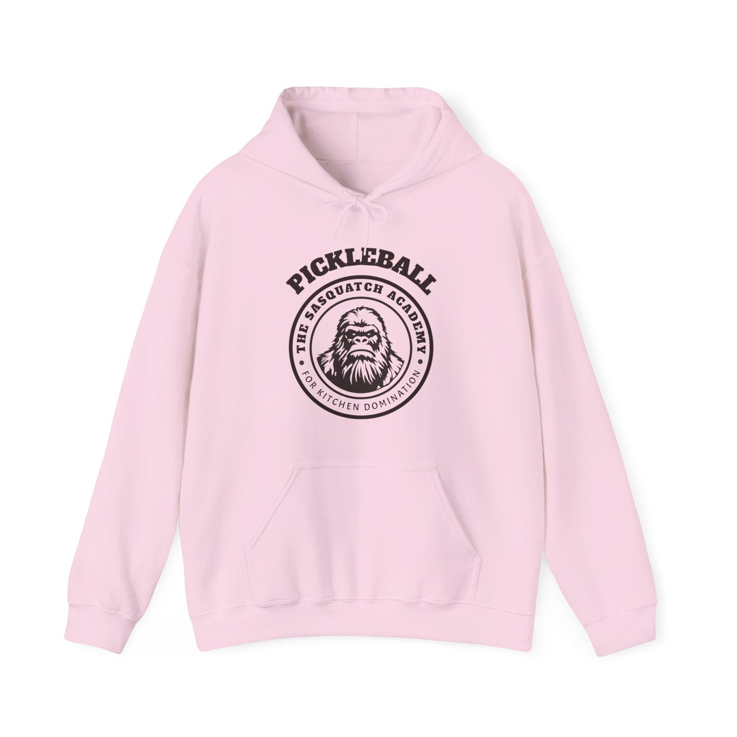 The Sasquatch Academy for Kitchen Domination. Pickleball. Unisex Heavy Blend™ Hooded Sweatshirt