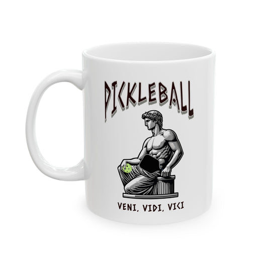 Funny Pickleball Coffee Mug – Veni, Vidi, Vici – Pickleball Player Gift