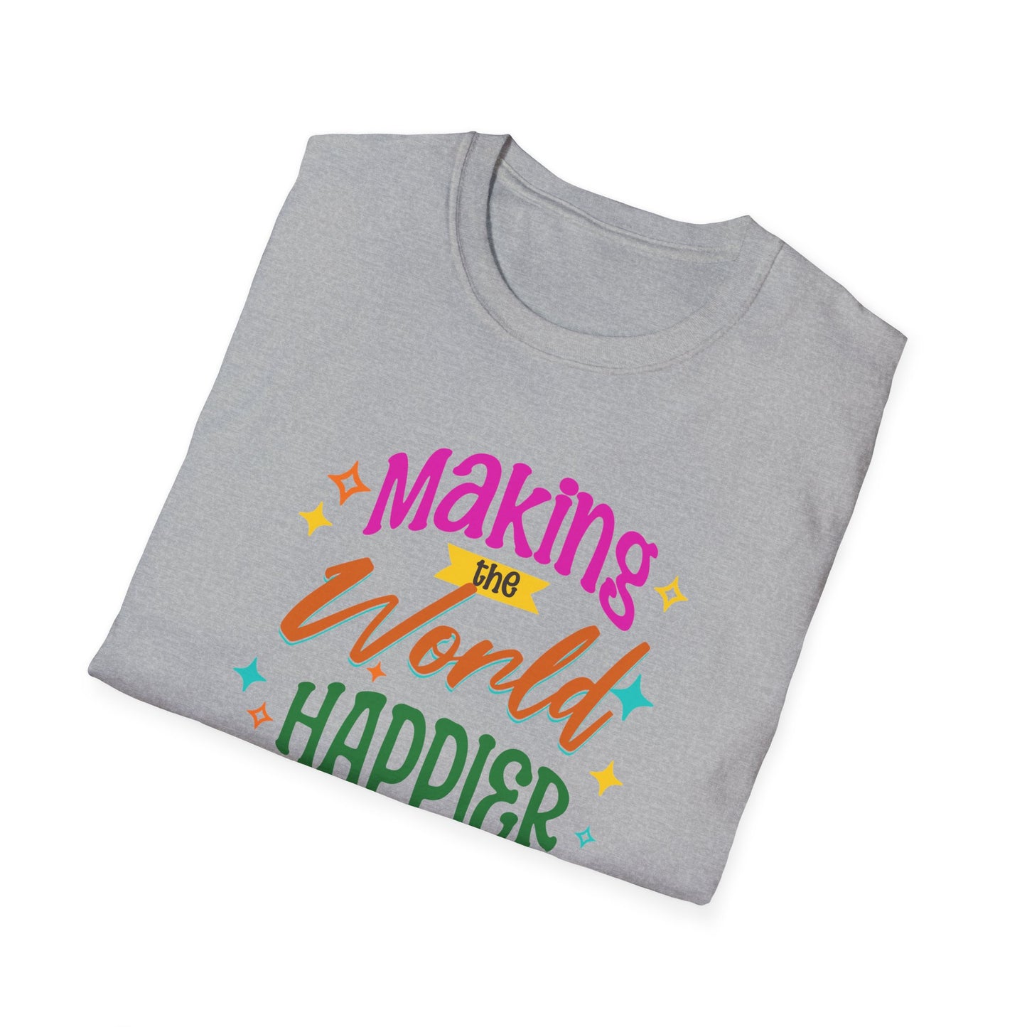 Making the World Happier. Pickleball Tee.