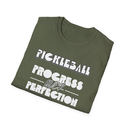 Progress over Perfection. Pickleball. Unisex Softstyle T-Shirt