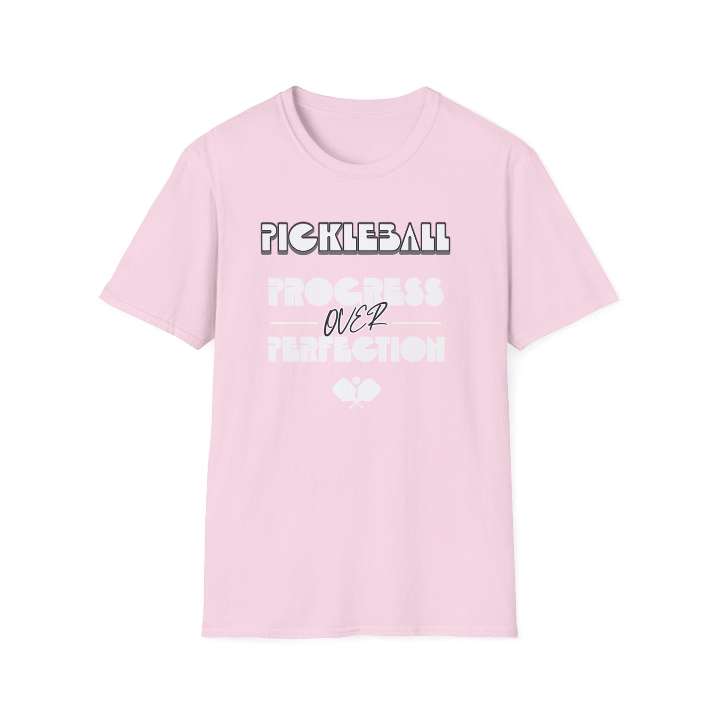 Progress over Perfection. Pickleball. Unisex Softstyle T-Shirt