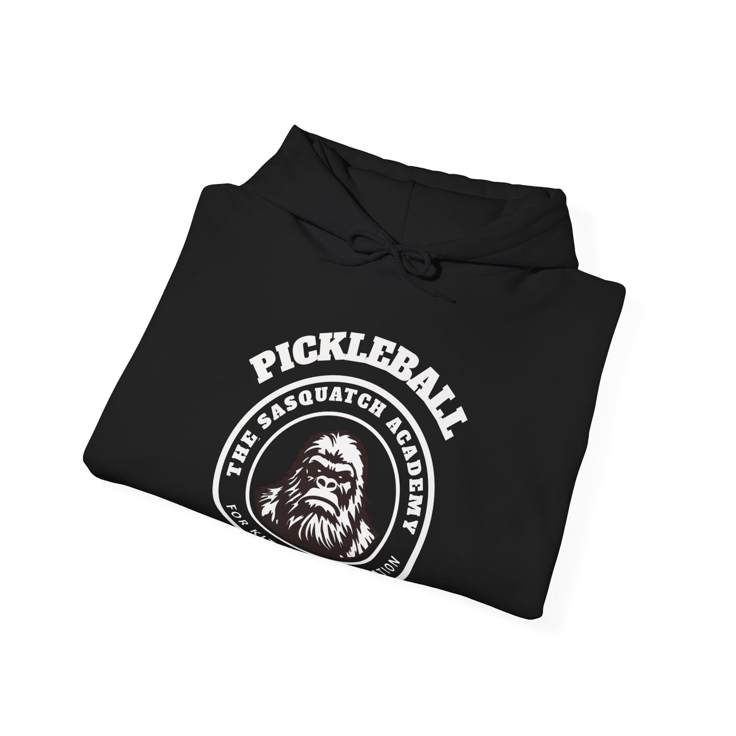 The Sasquatch Academy for Kitchen Domination. Pickleball. Unisex Heavy Blend™ Hooded Sweatshirt