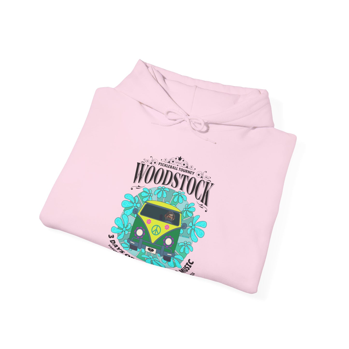 Woodstock. Three days of Pickleball and music. Unisex Heavy Blend™ Hooded Sweatshirt