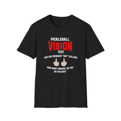 Pickleball Vision Test.  Pickleball Tee.