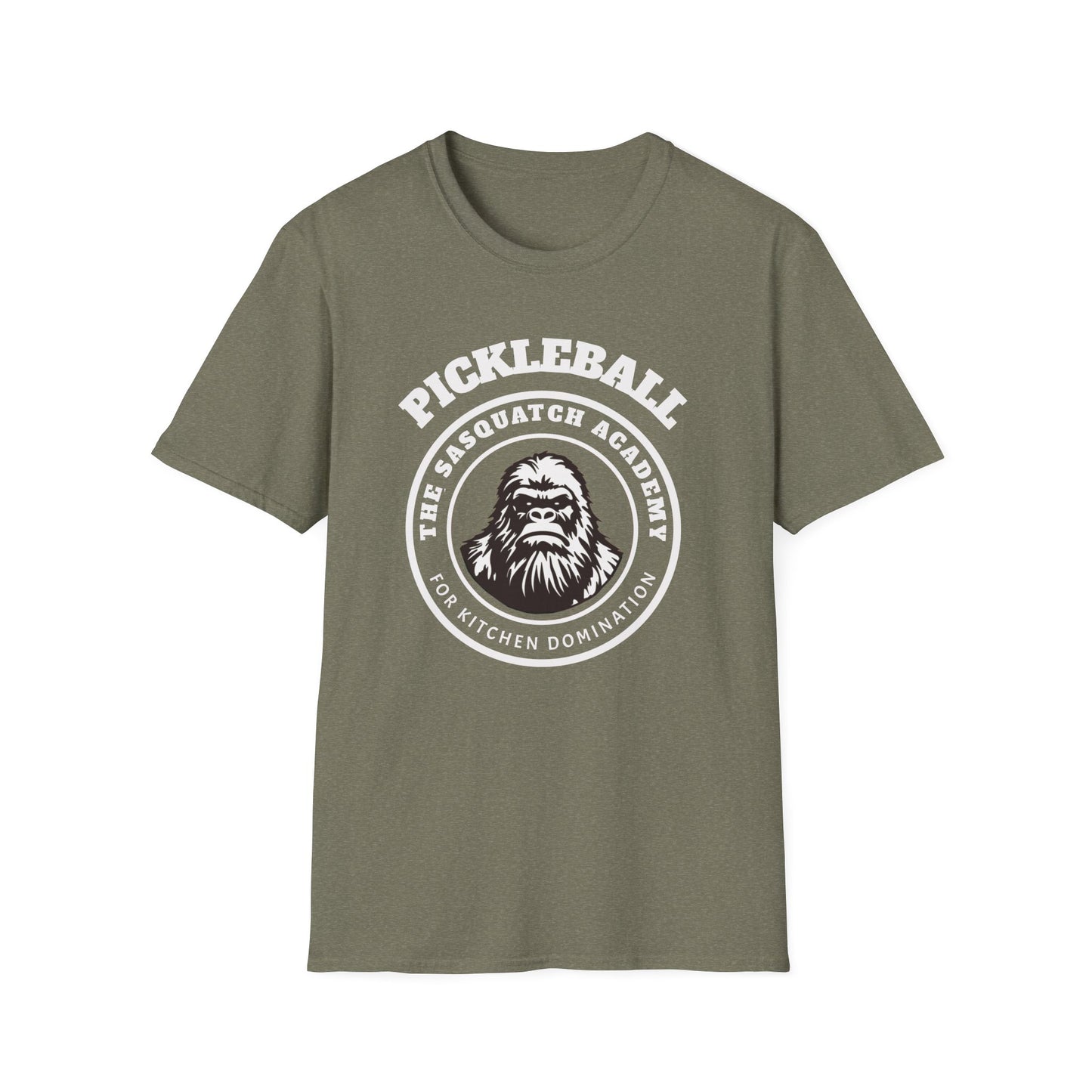 The Sasquatch Academy of Kitchen Domination. Pickleball Tee.