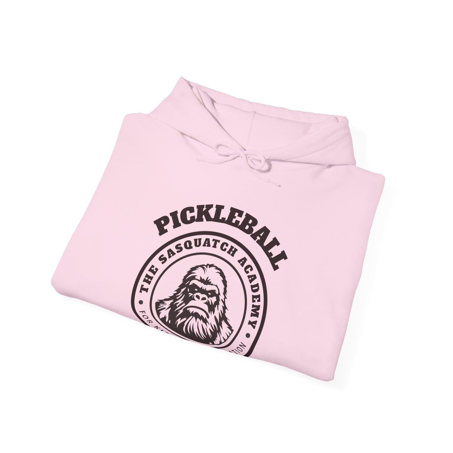 The Sasquatch Academy for Kitchen Domination. Pickleball. Unisex Heavy Blend™ Hooded Sweatshirt