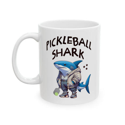 Funny Pickleball Coffee Mug – Pickleball Shark – Pickleball Player Gift