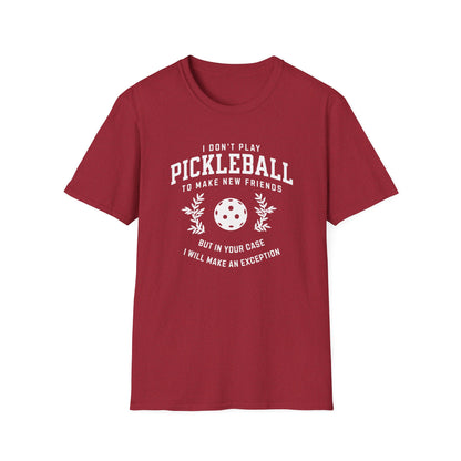 I Don't Play Pickleball to Make New Friends.  But in Your Case I Will Make An Exception.