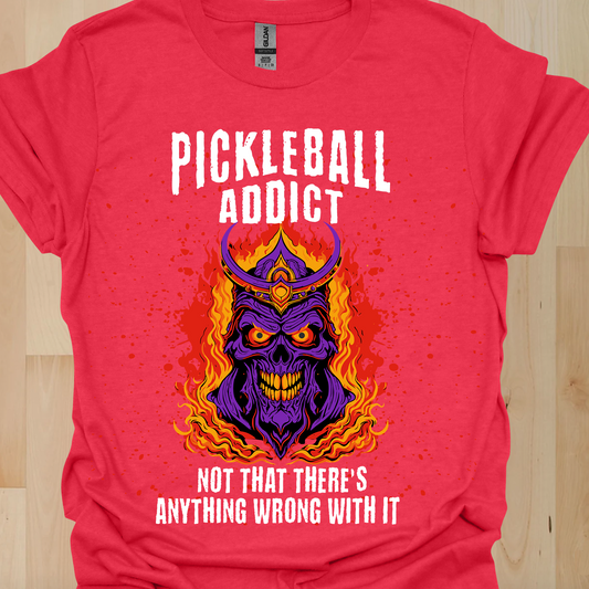 Pickleball Addict Shirt, Funny Pickleball Tee, Pickleball Lover Gift, Cool Graphic Skull Shirt, Pickleball Player Gift, Paddle Sport Tee